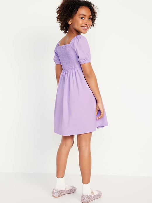 View large product image 2 of 3. Short-Sleeve Smocked Dress for Girls