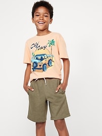 View large product image 3 of 4. Fleece Jogger Shorts for Boys (At Knee)