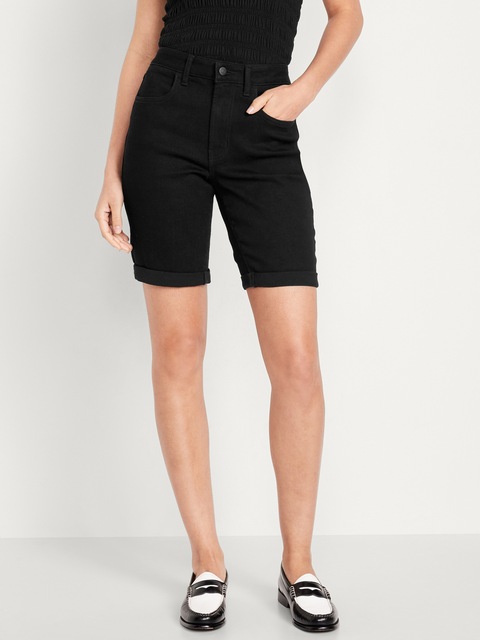 High-Waisted Wow Jean Shorts -- 9-inch inseam