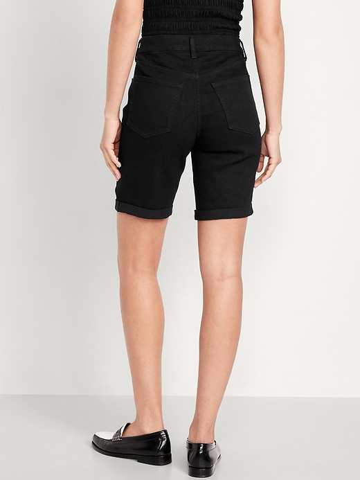 Image number 2 showing, High-Waisted Wow Jean Shorts -- 9-inch inseam