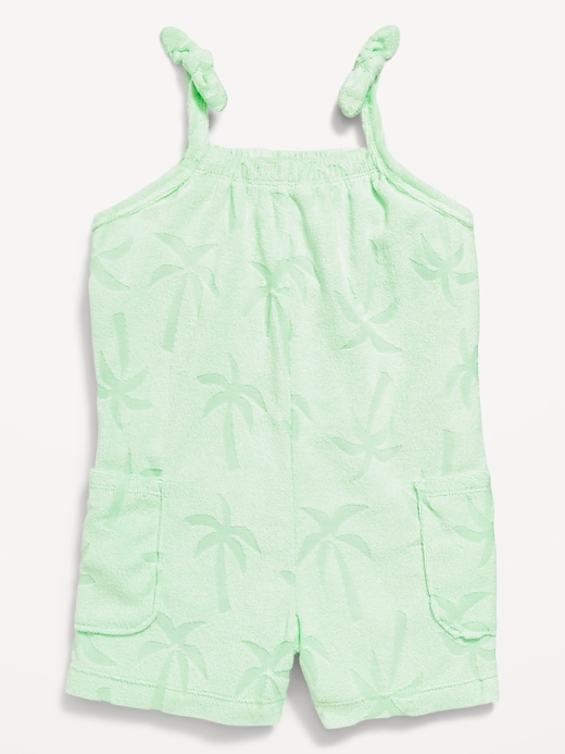 View large product image 1 of 1. Sleeveless Loop-Terry Romper for Toddler Girls