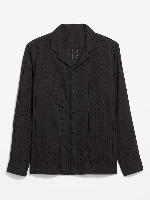 Image number 4 showing, Button-Front Eyelet Shirt