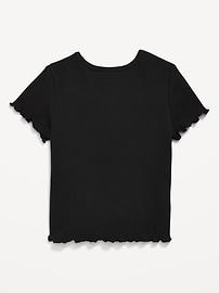L'image numéro 2 présente T-shirt à manches courtes à bordure ondulée pour Toute-petite fille