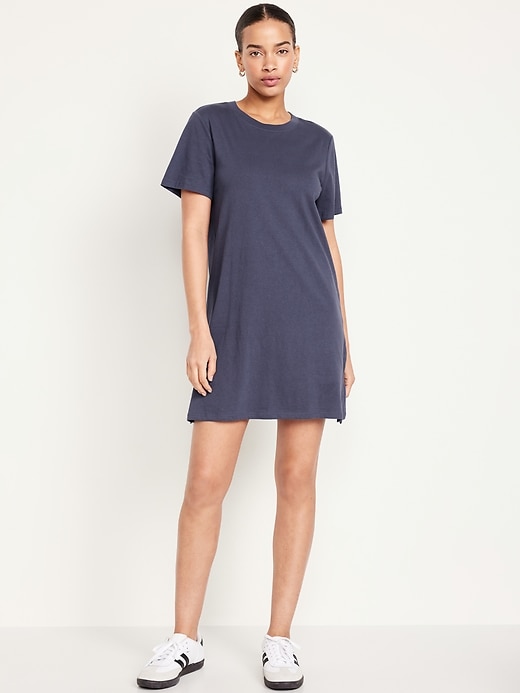 Blue tee shirt dress best sale