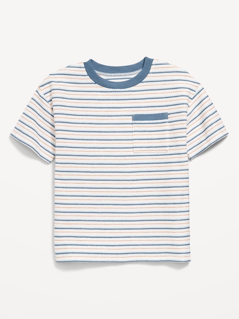Oversized French-Terry Pocket T-Shirt for Toddler Boys
