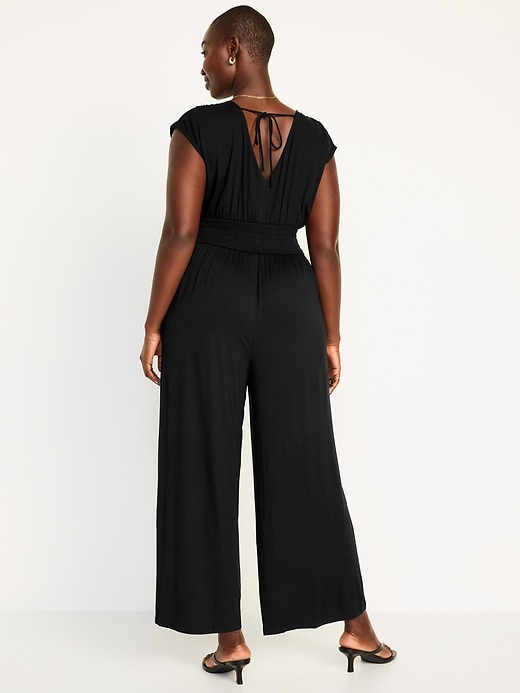 Image number 5 showing, Waist-Defined Shirred Jumpsuit