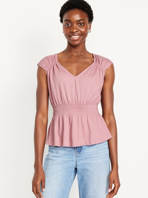 Smocked Waist Top