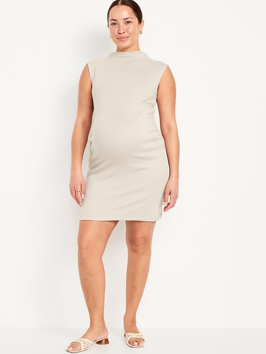 Image number 1 showing, Maternity Mock Neck Mini Dress