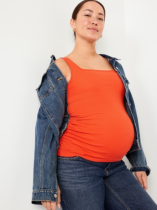 Image number 5 showing, Maternity Square Neck Tank Top