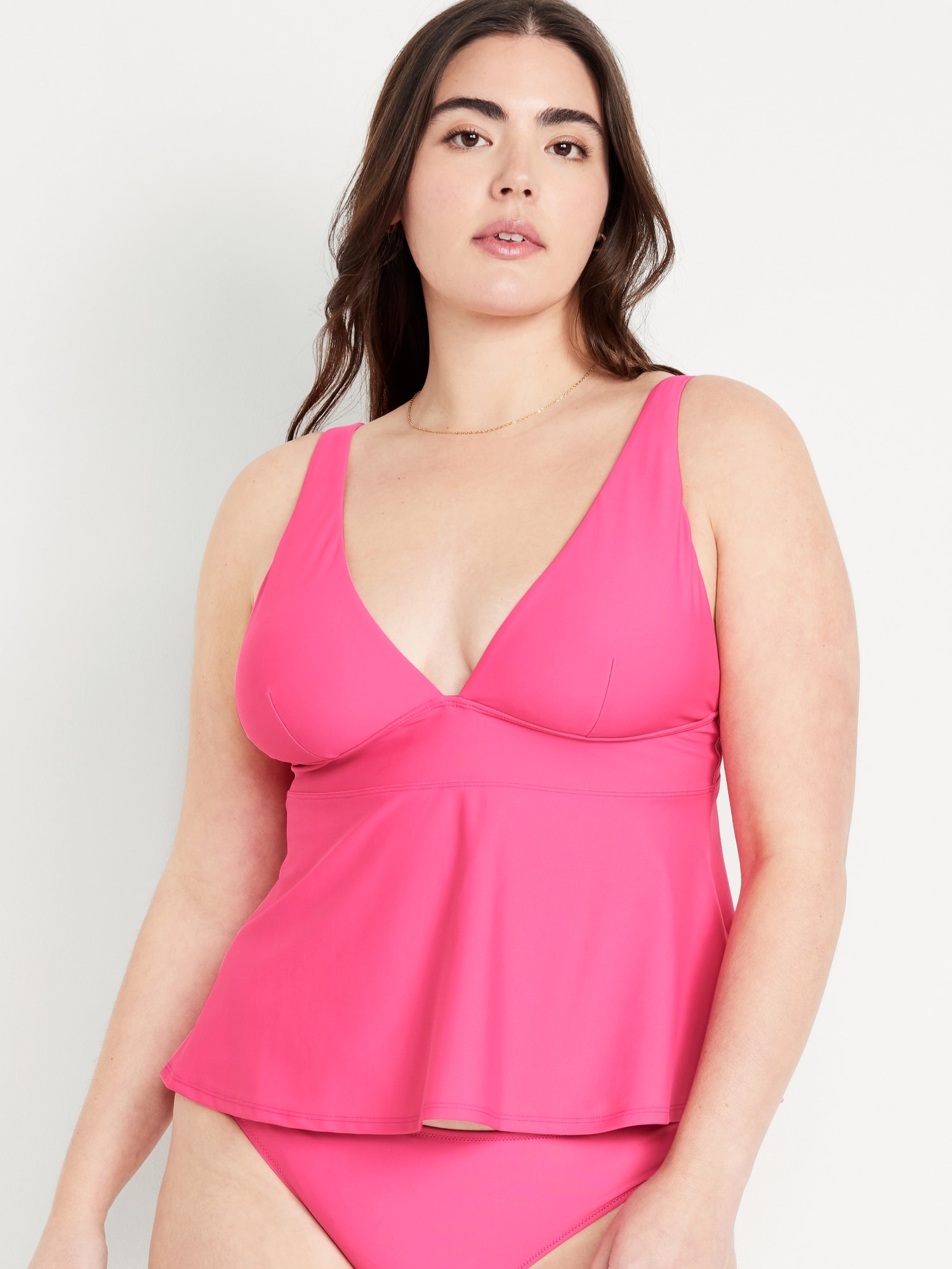 SOLID Recycled Fibers Tankini Top with Underwire