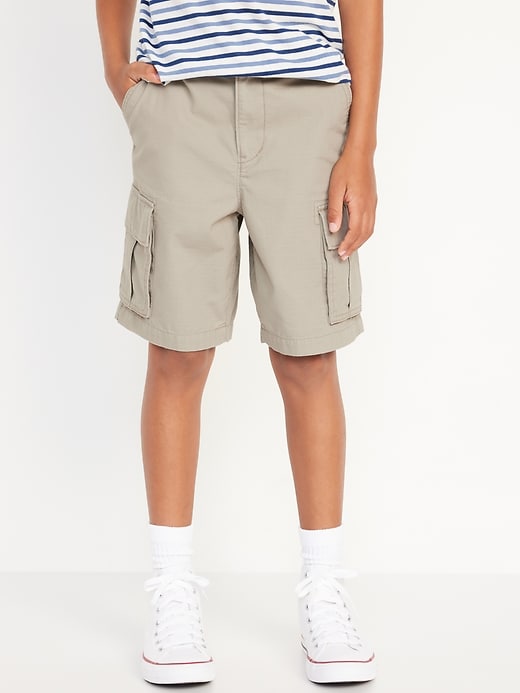 View large product image 1 of 5. Knee Length Loose Cargo Shorts for Boys