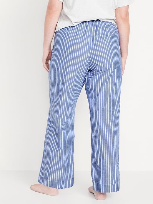 Image number 6 showing, High-Waisted Poplin Pajama Pant