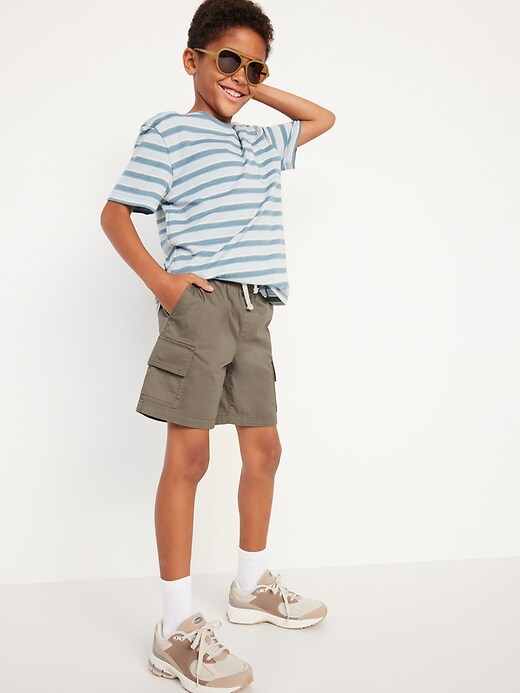 Ensemble été Garçon Gap, Short Cargo Gris Et T-shirt Jaune Or, Taille 5, Neuf Avec étiquette