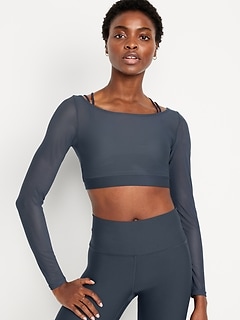 PowerSoft Crop Layered Top