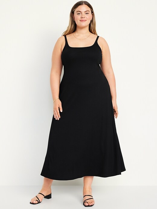 Fit & Flare Rib-Knit Maxi Dress | Old Navy