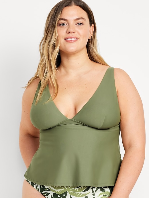 Image number 7 showing, V-Neck Swing Tankini Swim Top