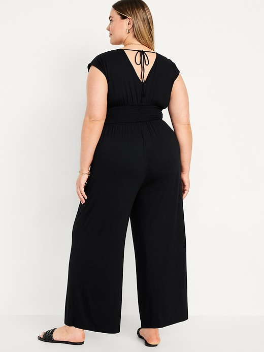 Image number 7 showing, Waist-Defined Shirred Jumpsuit