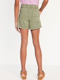 Image number 2 showing, Cargo-Pocket Twill Shorts for Girls