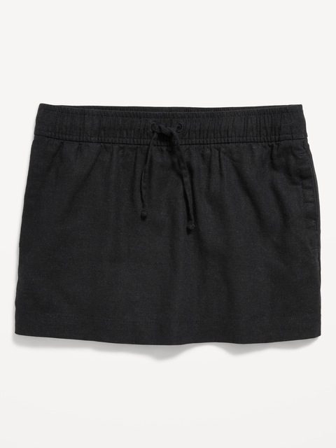 Jupe à cordon coulissant en mélange de lin pour Fille