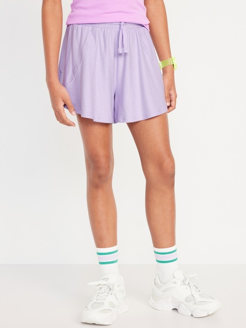 High-Waisted CloudMotion Shorts for Girls