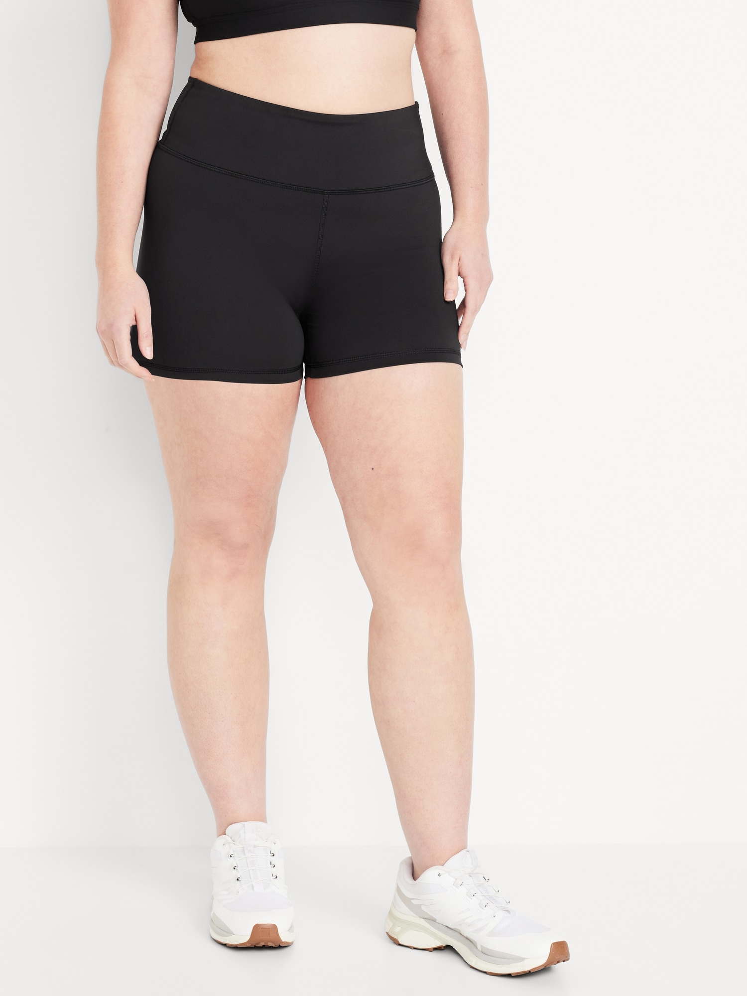 High-Waisted PowerSoft Biker Shorts -- 4-inch inseam