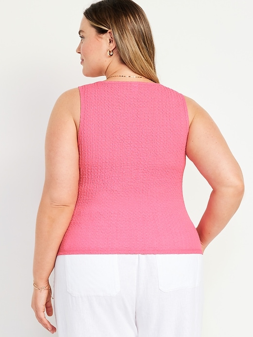 Image number 8 showing, Square-Neck Textured Tank Top