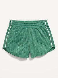 View large product image 4 of 4. High-Waisted Mesh Performance Shorts for Girls