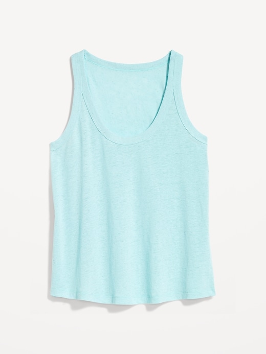 Image number 3 showing, Linen-Blend Tank Top