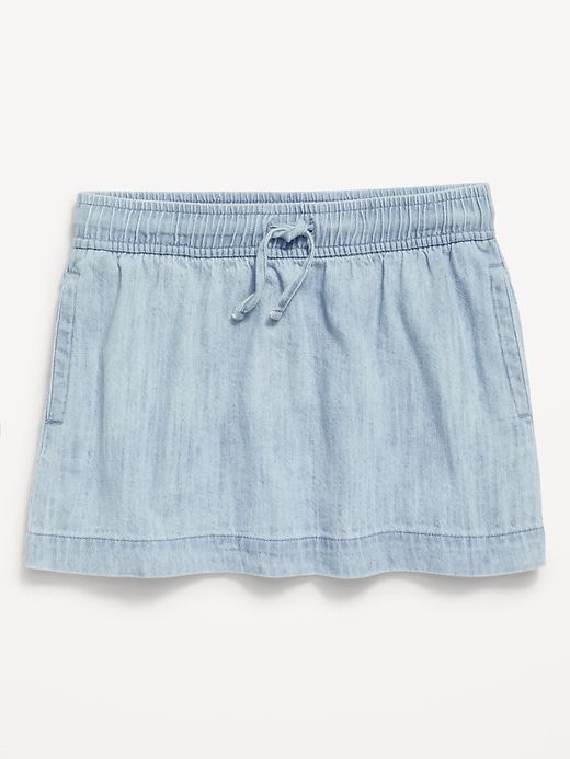 Voir une image plus grande du produit 1 de 2. Jupe en chambray à cordon coulissant pour Fille