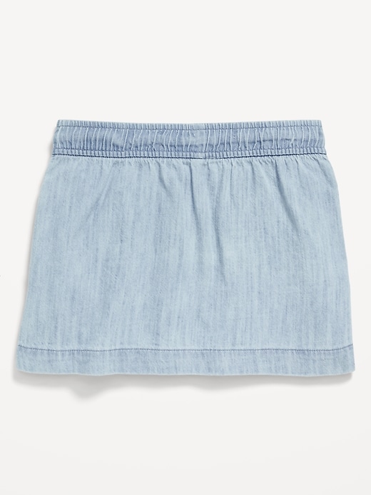 Voir une image plus grande du produit 2 de 2. Jupe en chambray à cordon coulissant pour Fille