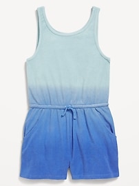 View large product image 3 of 3. Sleeveless Terry Cinched-Waist Romper for Girls