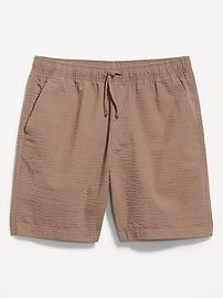 View large product image 3 of 3. Seersucker Jogger Shorts -- 7-inch inseam