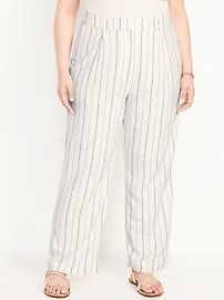 GC M-3XL Plus Size Women's Long Pants High Waist Cotton Vintage