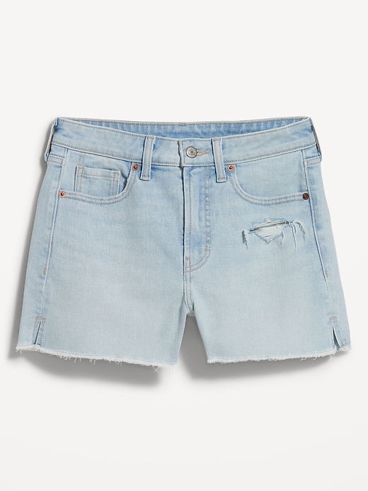 L'image numéro 4 présente Short OG en denim à taille haute, entrejambe de 7,5 cm