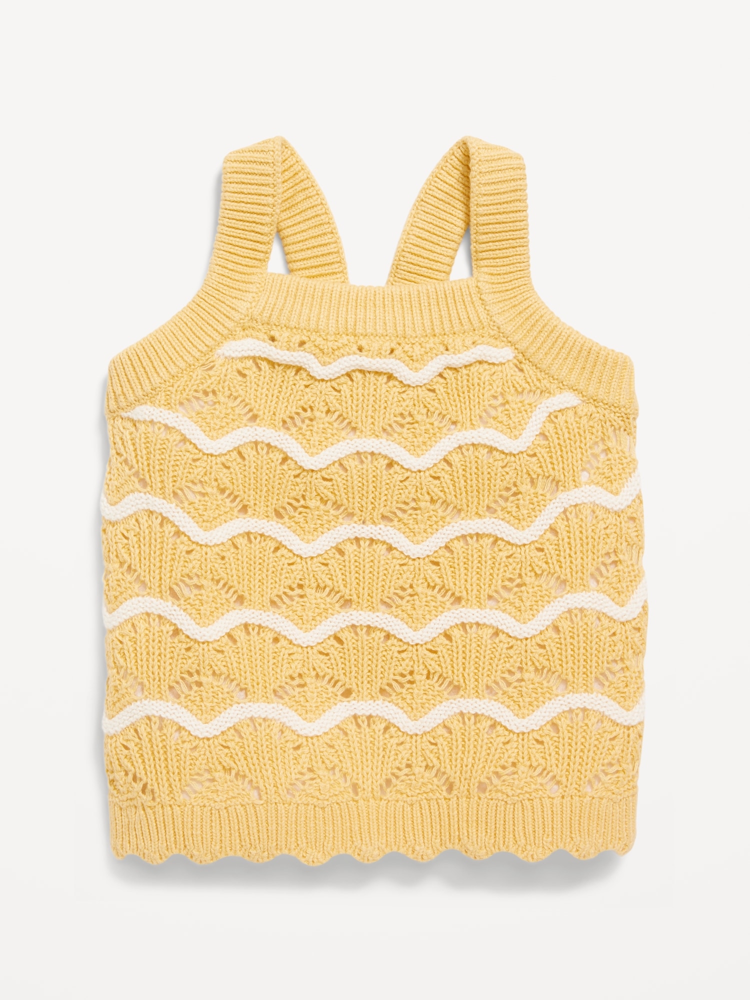 Crochet-Knit Cami Sweater for Toddler Girls