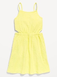 View large product image 3 of 4. Sleeveless Loop-Terry Side-Cutout Dress for Girls