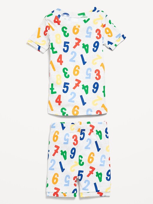 Image number 3 showing, Unisex Snug-Fit Printed Pajama Shorts Set for Toddler & Baby