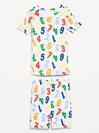 Image number 3 showing, Unisex Snug-Fit Printed Pajama Shorts Set for Toddler & Baby