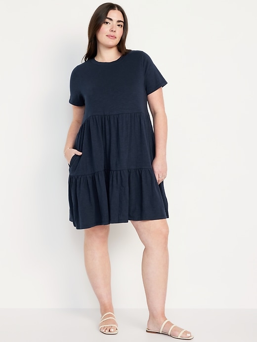 Image number 5 showing, Tiered Mini Swing Dress