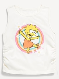 Image number 1 showing, Side-Ruched Licensed Graphic Tank Top for Girls