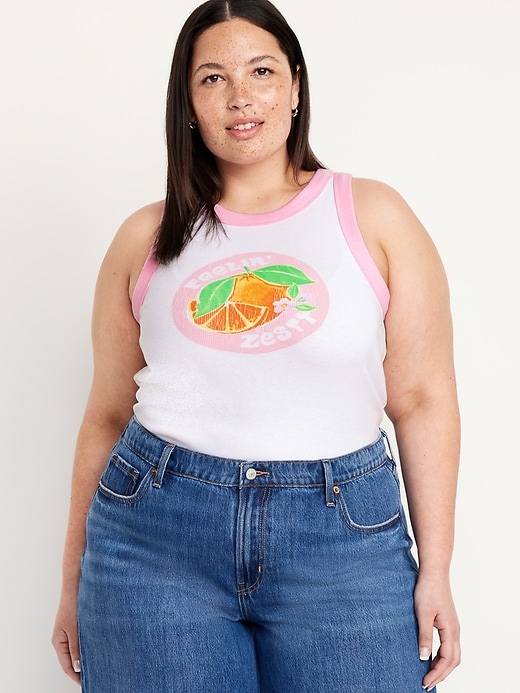 Image number 7 showing, Graphic Crop Tank Top