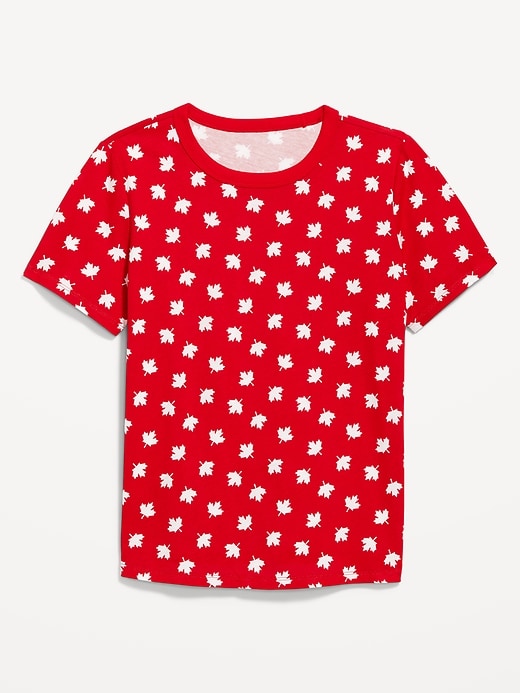 L'image numéro 4 présente T-shirt passe-partout ras du cou à motif