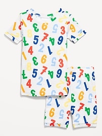 Image number 1 showing, Unisex Snug-Fit Printed Pajama Shorts Set for Toddler & Baby
