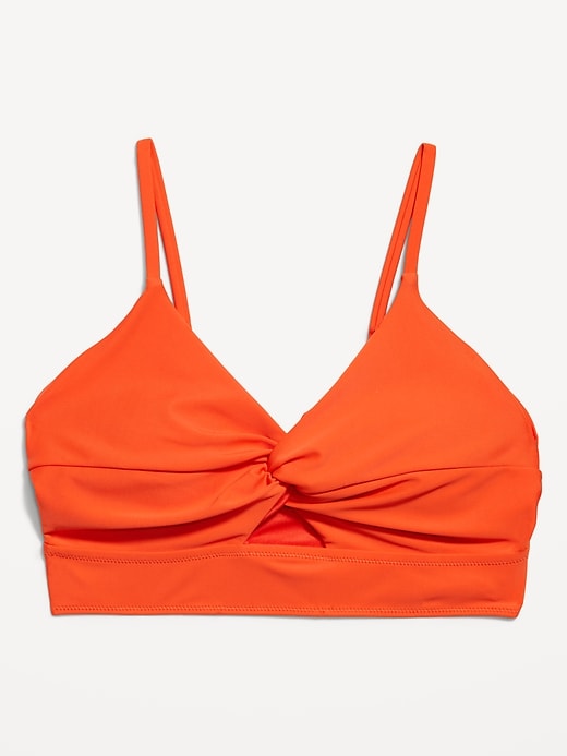 Image number 4 showing, Twist-Front Longline Bikini Swim Top