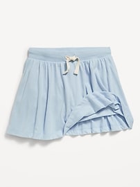 Voir une image plus grande du produit 5 de 5. Jupe-short unie à cordon coulissant pour Fille