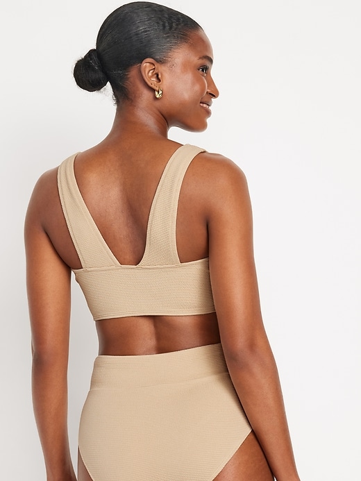 Image number 2 showing, V-Neck Longline Bikini Swim Top