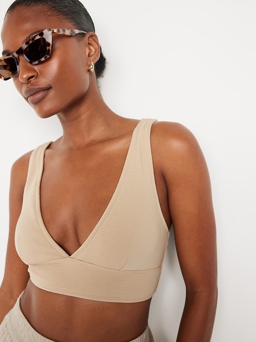 Image number 3 showing, V-Neck Longline Bikini Swim Top