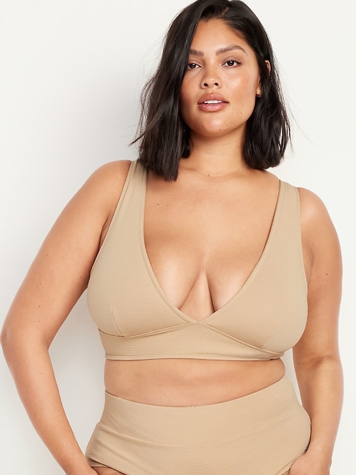 Image number 7 showing, V-Neck Longline Bikini Swim Top