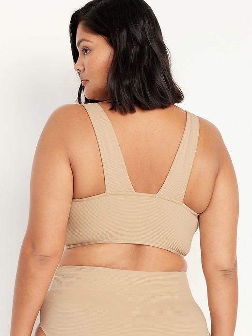 Image number 8 showing, V-Neck Longline Bikini Swim Top