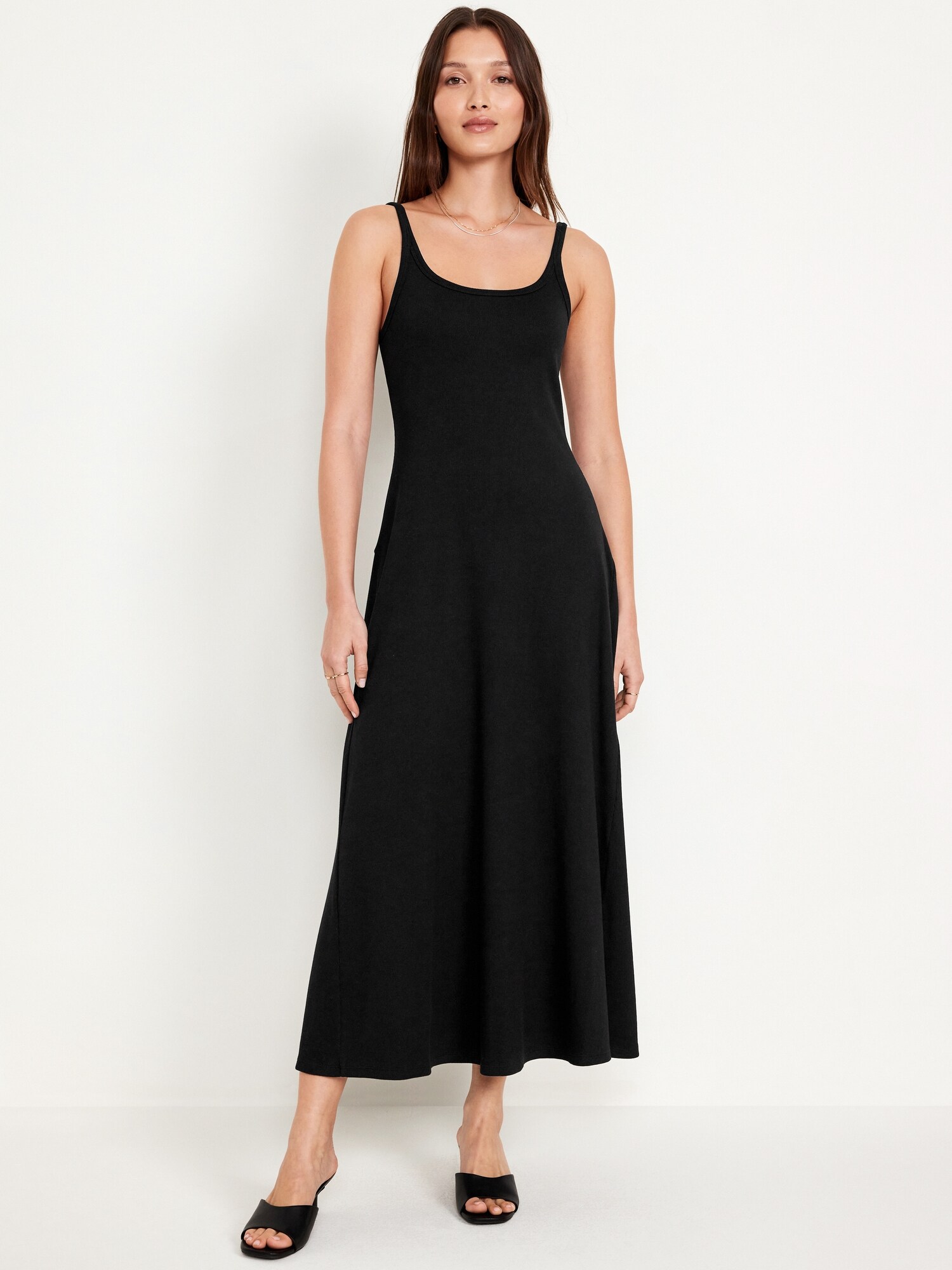 Baby'O Women's Stretch Knit A-Line Maxi Skirt - 36" Length, Black, Size X-Large - View #10